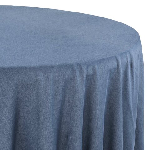 Faux Denim Tablecloth Dark Blue 120