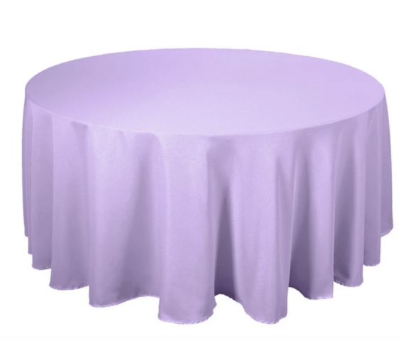 Lavender Polyester Linen Round 120