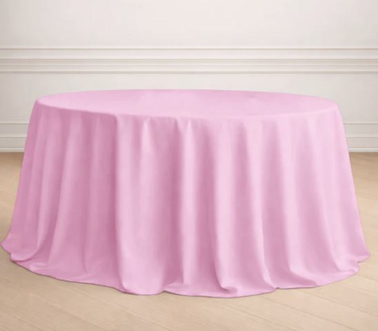 Pink Polyester Linen 132”