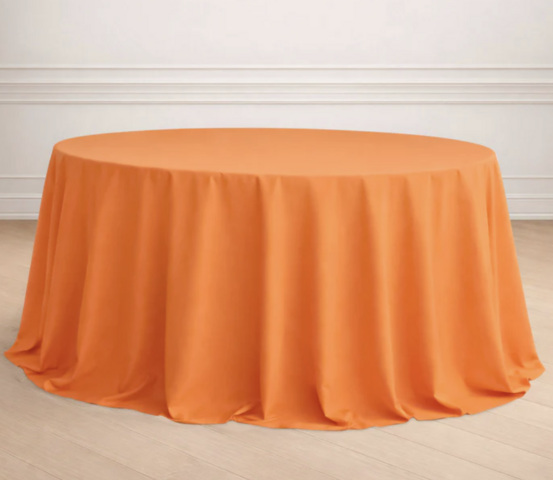 Orange Polyester Linen 132”