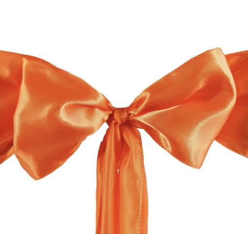 Satin Chair Sash Orange