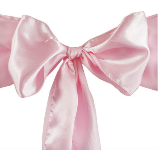 Satin Chair Sash Pink