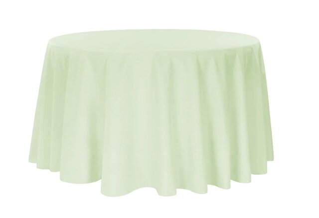 Sage Green Polyester Linen Round 120