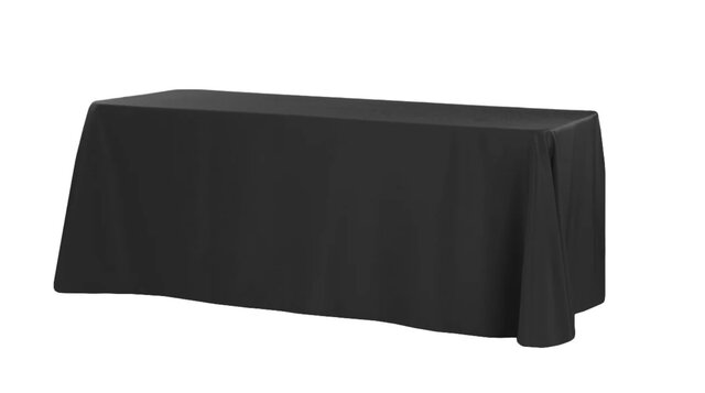 Black Polyester Linen 90