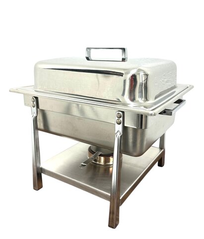 4 QT. SQUARE STAINLESS CHAFING DISH