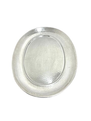 Hammered Oval Service Tray S/S 15