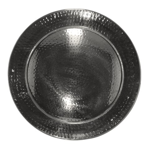 Hammered Round Service Tray S/S 19