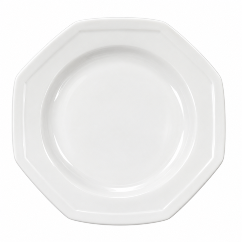 White Octagonal Salad Plate