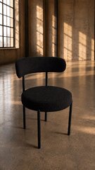 Black Bouclé Chair