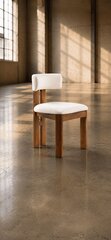Walnut Barrel Chair 