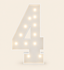 Big 4 FT Light Up Number 4
