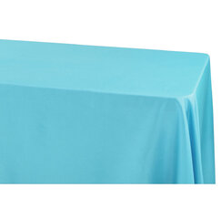 Aqua Blue Polyester Linen 90”x132”