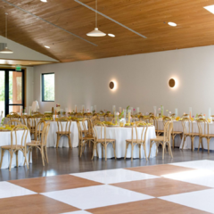 12' x 12' White and Birch Dance Floor