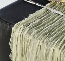 Cheesecloth Table Runner Sage Green 