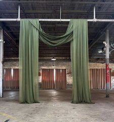 Sage Green Sheer Draping