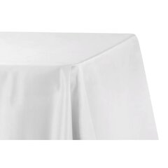 Lamour Satin White Linen 90