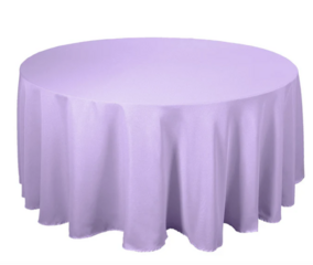 Lavender Polyester Linen Round 120