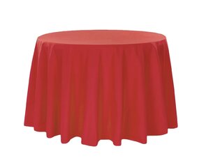 Red Polyester Linen 132”