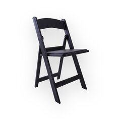 Black Folding Chair w/ Seat Pad