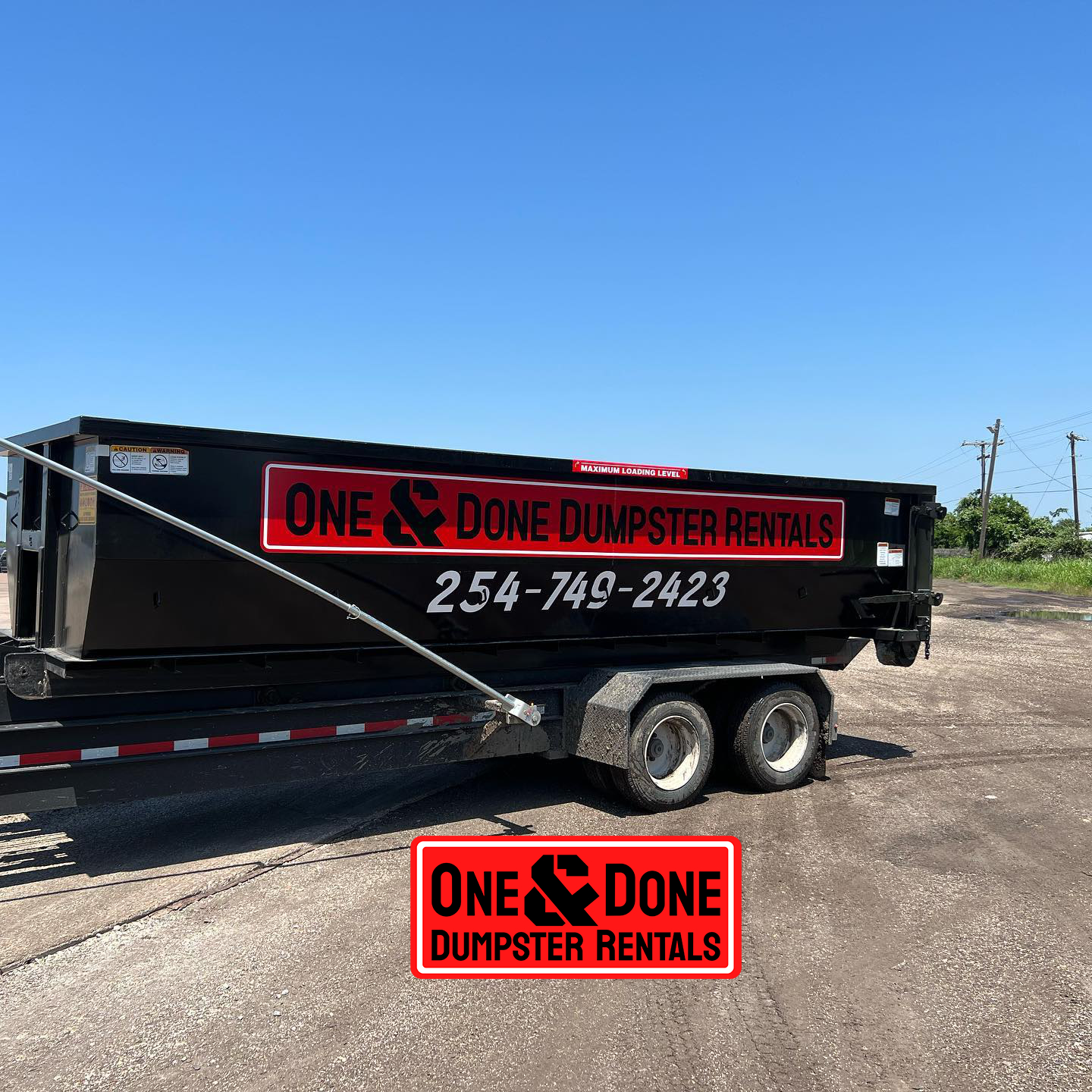 Residential Dumpster Rental One and Done Dumpster Rentals Marlin TX Near Me