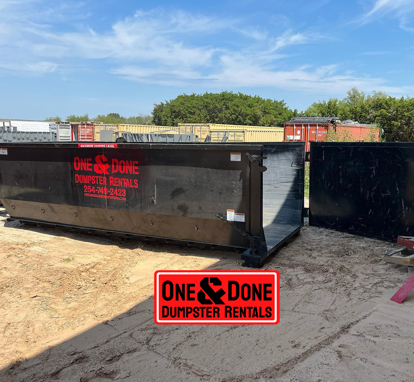 Commercial Dumpster Rental One and Done Dumpster Rentals Mexia TX