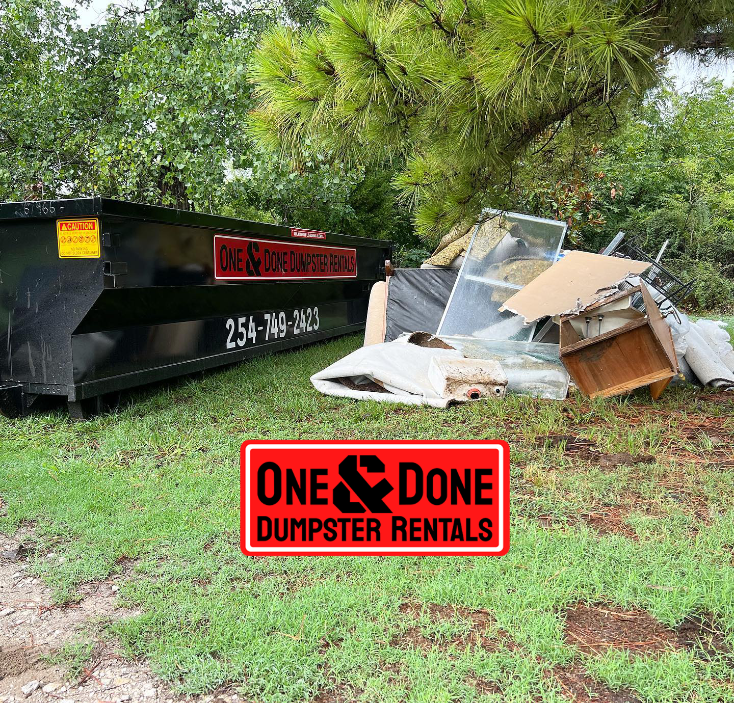 Junk Removal Dumpster Rental One and Done Dumpster Rentals Marlin TX