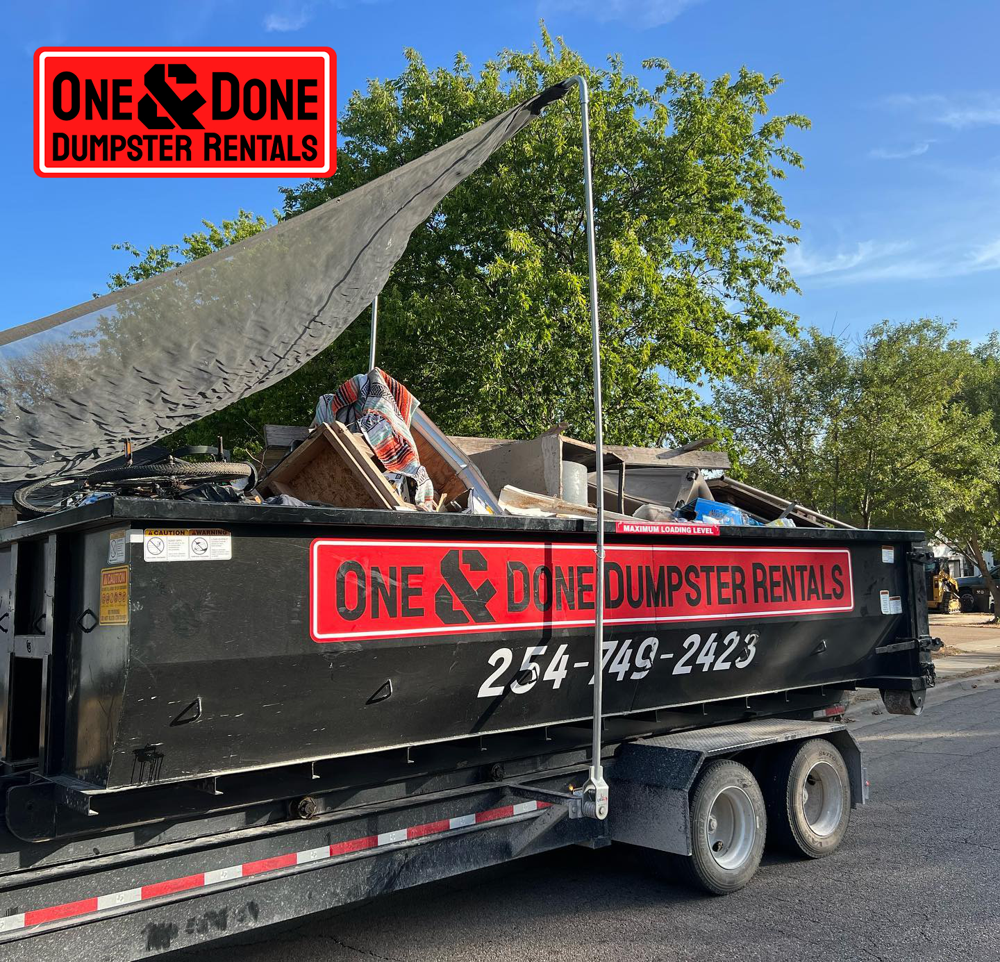 Junk Removal Dumpster Rental One and Done Dumpster Rentals Hewitt TX