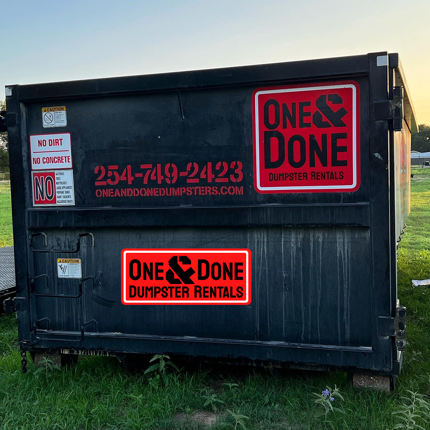 Dependable Residential Dumpster Rental One and Done Dumpster Rentals China Spring TX