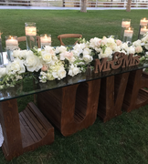 LOVE Rustic Glass Table