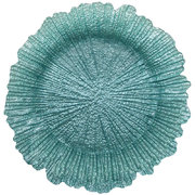 Reef Turquoise  Glass Charger