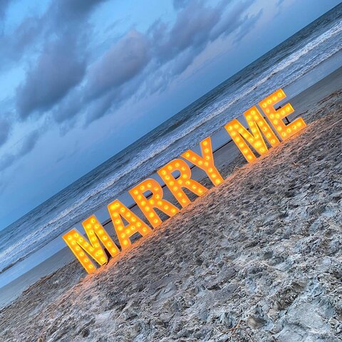 4ft Marquee Letters (MARRY ME)