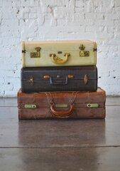 Brown and Cream Luggage