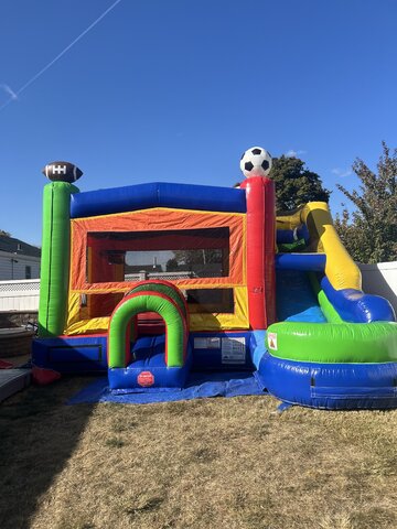 Sports Combo Bounce House Wet