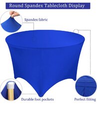 Round Spandex Royal-Blue 60” Tablecloths 