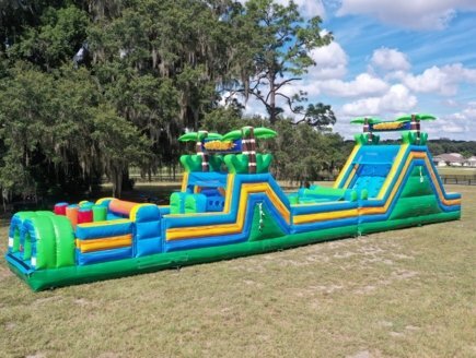 Long, Multi-Colored Obstacle Course Rental