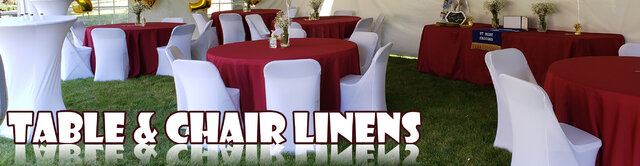 Table and Chair Linens from Bellas Bouncies