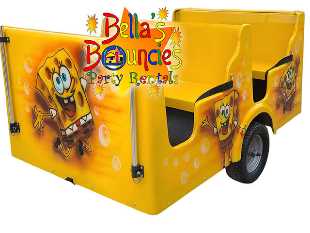 trackless train rental for parties festivals and school events Bella’s Bouncies Chicagoland