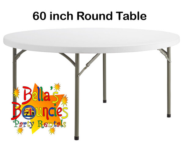 60 Inch Round Table Bella S Bouncies, Round Table 60 Inch