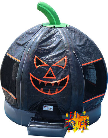 Black Halloween Pumpkin Bounce House