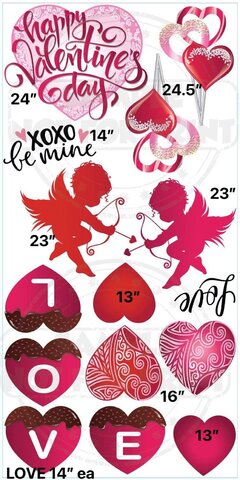 Valentines Day Flair Yard Cards