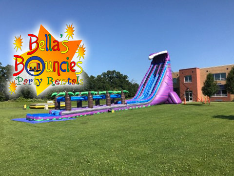 36 Foot Purple Crush Dual Lane Slide WET