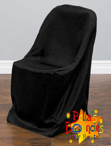 Linen Folding Chair Cover - Black