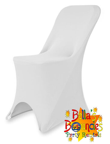 Stretch Folding Chair Cover - White