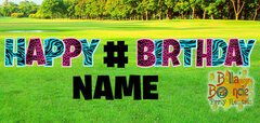 Happy Birthday Yard Card Sign Totally 80s