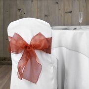 Organza Sash Chair Bow - Chocolate