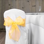 Organza Sash Chair Bow - Gold