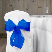 Organza Sash Chair Bow - Blue
