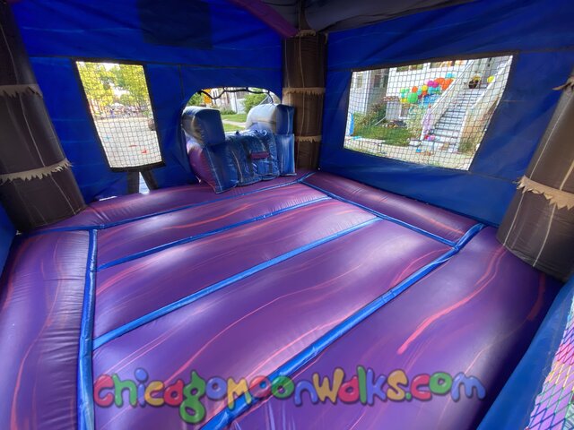Purple Crush Wet Combo Rental Bounce House in Chicago IL