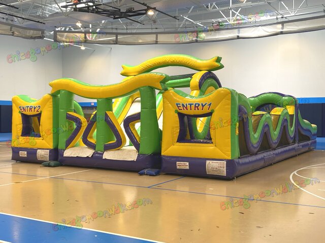 Chicago Adrenaline Rush Obstacle Course double slide