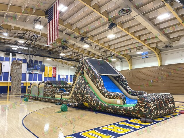 Military bounce house obstacle course rental Chicago IL